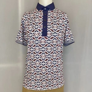 Polo de golf Greyson para hombre mediano, 2XL blanco camisa de rendimiento Wolf Labyrinth - Imagen 1 de 13