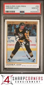 1990 O-PEE-CHEE PREMIER #50 JAROMIR JAGR RC PENGUINS PSA 10 - Picture 1 of 3