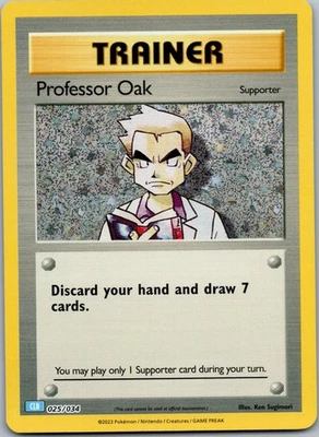 Professor Oak (CLB) Holo Trading Card Game Classic 025/034 NM - Image 1 of 2