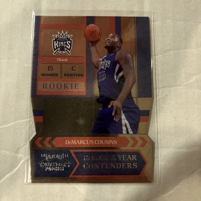 DEMARCUS COUSINS 2010-11 CONTENDERS PATCHES ROOKIE SILVER DIE CUT /299 #6 KINGS - Image 1 of 2