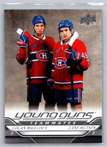 #497 Logan Mailloux / Lane Hutson YG 2024-25 Upper Deck Silver Foil Montreal - Foto 1 di 2