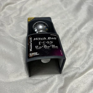 New Master Lock 2”x 1” X 2. 1/8” Trailer Hitch Ball 2855 DAT  - Picture 1 of 7