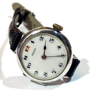 #907 Antique Rolex Trench Watch, Sterling Silver Case! Running!  - Picture 1 of 13