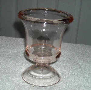 Candy Bowl / Vase, Pink Depression Glass, Vintage, Good Condition - Picture 1 of 5