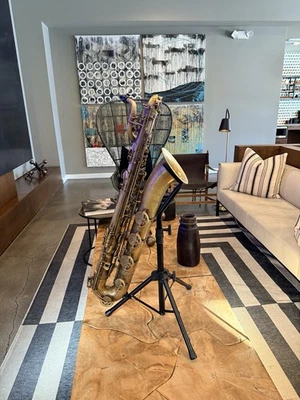 Saxofón barítono P Mauriat PMB-300UL sin lacar con estuche rígido y soporte Foto 1 de 4