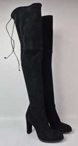 Stuart Weitzman Damen schwarz Highland Absatz Wildleder Overknee Stiefel Größe 6 B - Bild 1 von 7