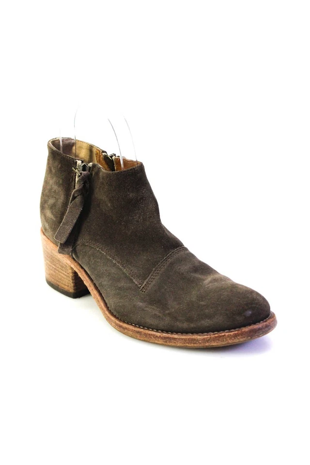 Alberto Fermani Mujer Gamuza Punta Redonda Cremallera Botines Marrón Talla 35.5 5.5 Foto 1 de 4