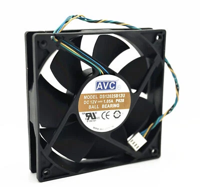 1pcs 12CM 12025 double ball bearing 4-pin PWM DC fan DS12025B12U 12V 1.05A  - Image 1 of 4