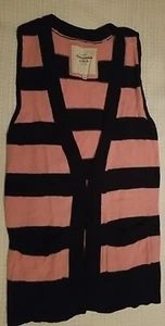Abercrombie & Fitch Women Sweater Sz Medium Wool Blend Long  Vest Knit - Picture 1 of 3