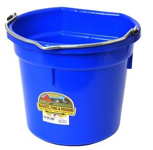 Little Giant® Flat Back Plastic Animal Feed Bucket | Animal Feed Bucket with ...