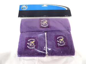 Vintage Altitude Authentics Denver Rockets Sweatband & Wrist Bands Purple NOS - Picture 1 of 4