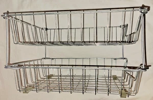 Wire Letter Paper Inbox 2 Tray Organizer Office File Mail Storage approx 10x14" - Picture 1 of 13