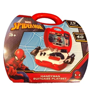 Spider-Man Handyman Play Set Tools Carry Case 19pcs + 40 Stickers Marvel Comics - Picture 1 of 4