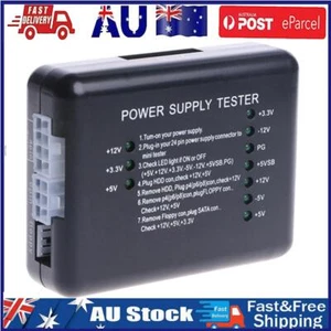 Portable Computer 20/24 Pin ATX SATA HDD Power Supply Tester Checker Meter - Bild 1 von 8