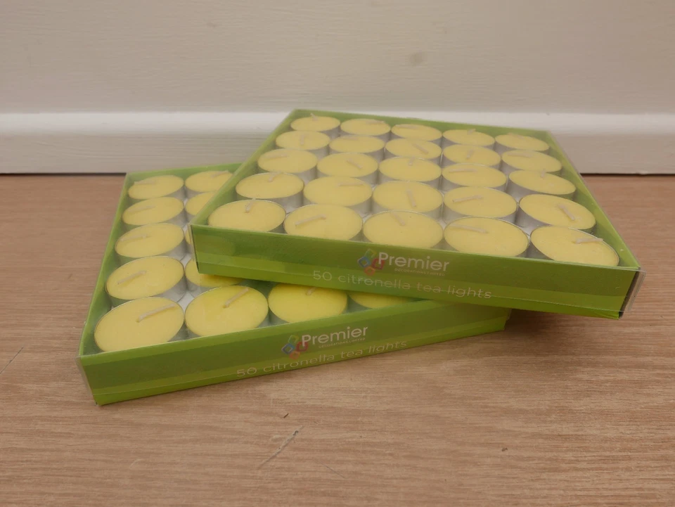 50 X PREMIER CITRONELLA TEA LIGHTS - Image 1 of 1