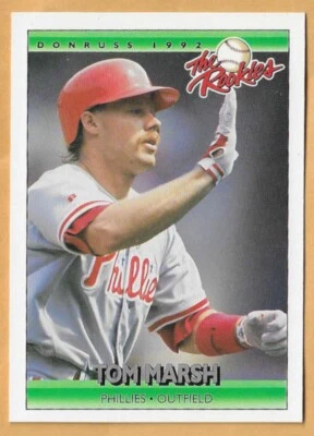 TOM MARSH PHILADELPHIA PHILLIES #66 - DONRUSS THE ROOKIES NM-MT 1992 - Image 1 of 2