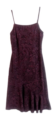 Vestido De Colección JODI KRISTOPHER Púrpura Paisley Volantes XS V1 Hada Cabricho Grunge Foto 1 de 4