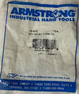 Armstrong 10-872 T15 Torx bit 1/4” drive USA #17 - Picture 1 of 1