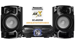 PANASONIC SC-AKX520E-K Hi-Fi POWERFUL SOUND SYSTEM 650W BT/WiFi/USB/CD/MP3 - Picture 1 of 9