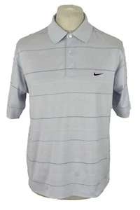 NIKE Tiger Woods Blue Polo Shirt size M Mens Short Sleeves Collared Sports - Picture 1 of 8