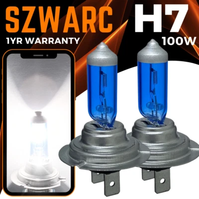 H7 100w Xenon Headlight Bulbs Super White 8500k Lamp Light Effect Hid 12v Bulb - Image 1 of 4