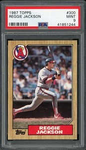 1987 TOPPS #300 REGGIE JACKSON PSA 9 MINT HOF