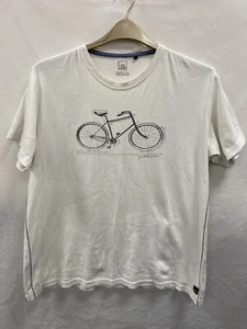 Lakeland White Bicycle Logo T-Shirt Size Medium - Picture 1 of 4
