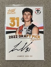 James Van Es 2023 Select Legacy AFL Draft Pick Signature Copper RC 46/175