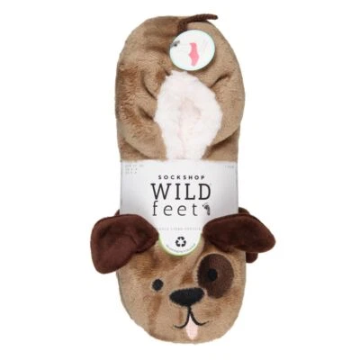 SockShop Wild Feet Footsie Slippers - Dog