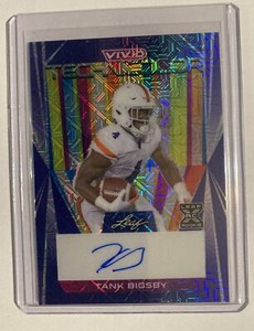 TANK BIGSBY 2023 Leaf Vivid Blue Mojo Technicolor Rookie RC Auto SSP #/7
