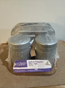 Better Homes & Gardens - Galvanized Salt & Pepper Shakers w/ Napkin Holder - New - Picture 1 of 5