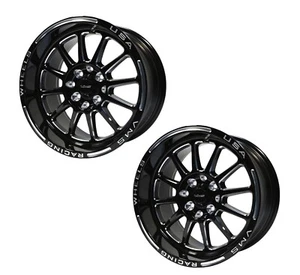 2x VMS Racing Black Hawk Polished Drag Rims Wheels 15x8 4X100 +20 ET #VWBH001 - Picture 1 of 5