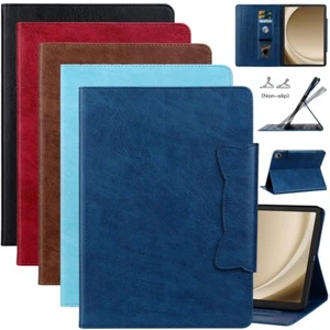 Leather Case Cover For Samsung Galaxy Tab S9/S9 FE S8 S7 Plus A9+ A8 Tablet Case - Picture 1 of 45