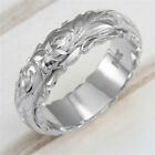 Men Women Stainless Steel Crystal Band Ring Gold Silver Wedding Band Ring SZ6-13