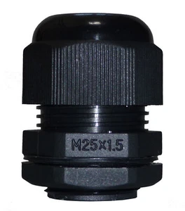 M25x1, 5 Pasamuros con Contratuerca de Plástico Negro JSM25KVS-S - Imagen 1 de 1