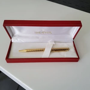 Vintage Shaeffer white dot gold electroplated ballpoint pen in original box - Picture 1 of 6