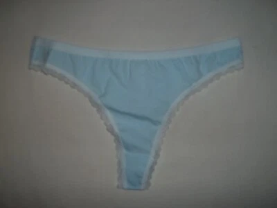 Shein tween girls lace trim cotton thong panties pastel blue nwot - Image 1 of 2