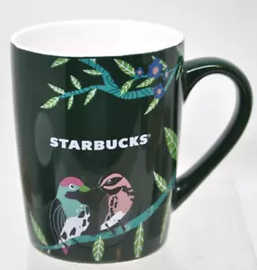 Starbucks 2020 Dark Green Tropical Jungle Birds Coffee Mug Tea Cup 10oz - Picture 1 of 4
