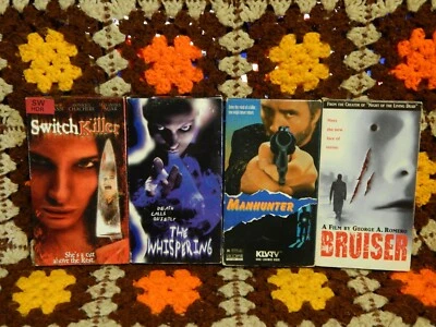 Switch Killer + The Whispering + Manhunter + Bruiser(Romero) (VHS x 4) VIDEO LOT - Image 1 of 4