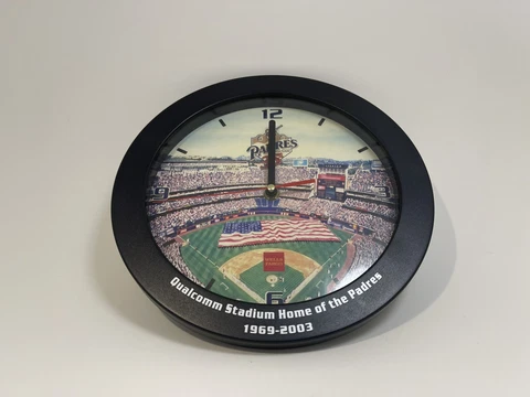 2003 SAN DIEGO PADRES -Wall Clock- 35th Anniversary Qualcomm Stadium Cover