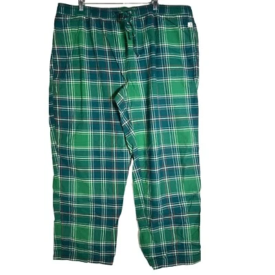 Pantalones de salón Life Is Good de franela a cuadros verde para dormir talla 2XL Foto 1 de 4