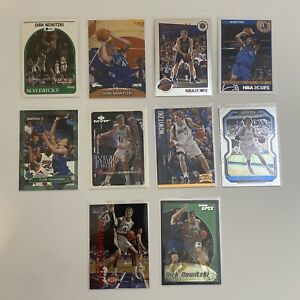 Dirk Nowitzki Lot (10) Basketball Card Collection Skybox Prizm Hoops Threads