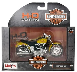 1977 Harley-Davidson FXS Low Rider Yellow Series 38 Maisto 1:18 Scale Model - Picture 1 of 9