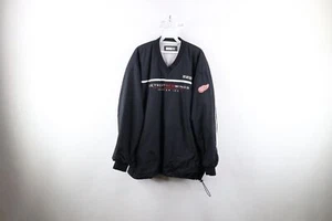Vtg CCM Mens L Spell Out Detroit Red Wings Hockey Pullover Windbreaker Jacket - Picture 1 of 12