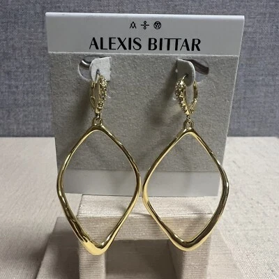 Brincos de gota de lágrima de aura esculpida Alexis Bittar NOVO  - Imagem 1 de 4