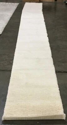 IVORY 2'-3" X 21' Pressed Pile Rug, Reduced Price 1172657205 SG151-1212-221 - Image 1 of 4