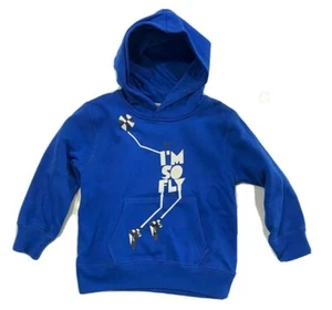 NIKE HOODIE BOYS - IM SO FLY BLUE SZ 4 - FLEECE SWEATSHIRT - Picture 1 of 1