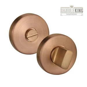 Bathroom Lock Thumb Turn & Release in Satin Copper - Picture 1 of 1