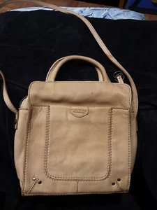 American Leather Co. BEIGE Genuine LEATHER Ladies BAG - Picture 1 of 4