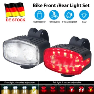 Juego de 1-2 pares de LED iluminación USB lámpara faros luz trasera deportes al aire libre # - Imagen 1 de 20